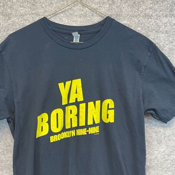 NEXT LEVEL APPAREL T-Shirt Men's Medium Navy Blue Brooklyn Nine-Nine Ya Boring - Picture 3 of 13